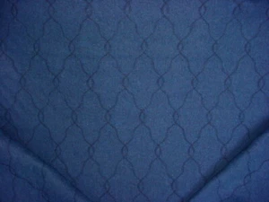 1-1/8Y Stroheim Winterbury Wool Blue Topaz Lattice Drapery Upholstery Fabric - Picture 1 of 4