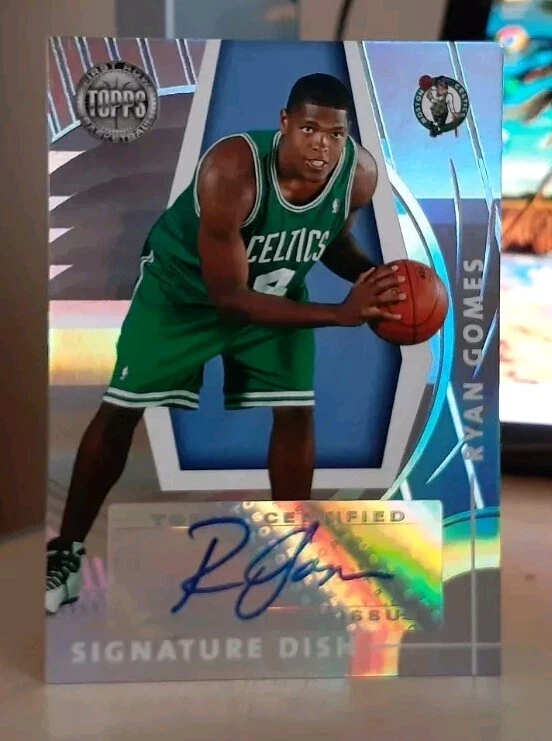 05-06 Topps First Row Signature Dish #/190 Ryan Gomes Rookie Auto BOSTON CELTICS - Image 1 of 2