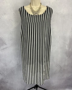 Nina Leonard Dress Size UK 22 Stripes Party Evening Cocktail Special Occasion - Picture 1 of 16