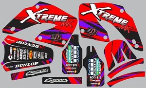 Kit de gráficos rojo púrpura para 2000-2001 Honda CR250 CR 250 CR125 125 calcomanías pegatina - Imagen 1 de 1
