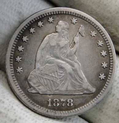 1878 CC Seated Liberty Quarter - Image 1 of 4