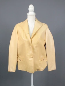 Chaqueta Naugahyde Colección Años 60 Bronceada/Crema Talla S/M Amerex Of California - Imagen 1 de 12