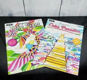Kappa Designer Series Take Flight & Color Paradise Adult Coloring Books - Foto 1 di 7