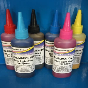 6X100ML ENCRE SUBLIMATION POUR EPSON EXPRESSION PHOTO XP 750 760 850 860 950 960 - Photo 1/4