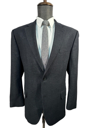 Giacca blazer cappotto sportivo MICHAEL KORS uomo nero CASHMERE spina di pesce TAGLIA 44R