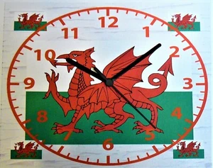 welsh dragon wall hanging clock wales dragon - Picture 1 of 2