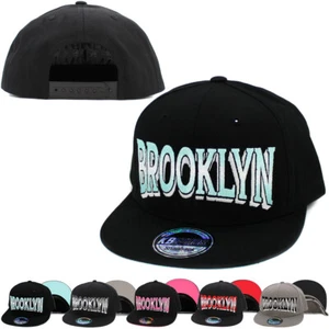New York Brooklyn Snapback Baseball Cap Adjustable Cotton Hat - Picture 1 of 74
