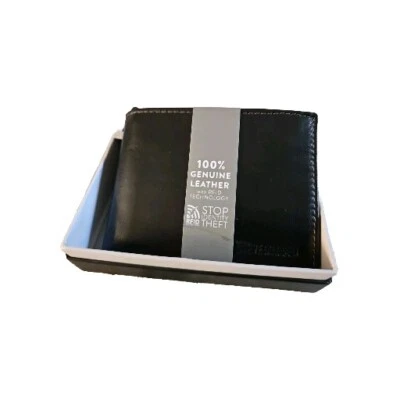 Steve Madden Genuine Leather Men’s Passcase Wallet - Dark Brown RFID Technology - Image 1 of 4