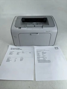 HP LaserJet P1005 Printer Monochrome Home Office Compact Size Tested W/ Toner - Picture 1 of 12