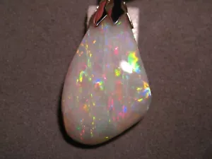 Versteinerter Muschelopal Anhänger - massiver australischer Edelsteinopal - Sterlingsilber - Bild 1 von 9