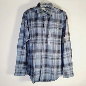 New With Tags Joseph Abboud Dress Shirt Men's Blue Plaid Check Size Small - Picture 1 of 4