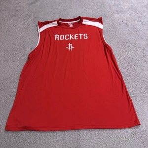 Vintage Houston Rockets Jersey Mens 2XL Red NBA Basketball Sleeveless Logo - Picture 1 of 8