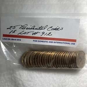 Lot 25 verschiedene Presidential Gold Tone Dollar (1 $) Münzen Nachlass Sammlung - Bild 1 von 6
