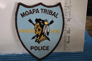 tribal indian police patch MOAPA TRIBAL POLICE MOAPA NEVADA BROWN BORDERS 1875 - Picture 1 of 1
