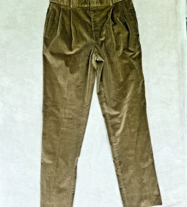 Pantalones de pana Corbin OTC marrón dorado para hombre talla 38 sin dobladillo plisado delantero 48x37 - Imagen 1 de 15