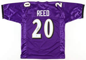 Ed Reed Signed Custom Baltimore Ravens Jersey Autographed BAS Witnessed - Picture 1 of 3