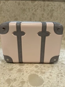 ANA First Class Pouch Amenity Case Globe Trotter Light Pink & Gray From Japan - Picture 1 of 6