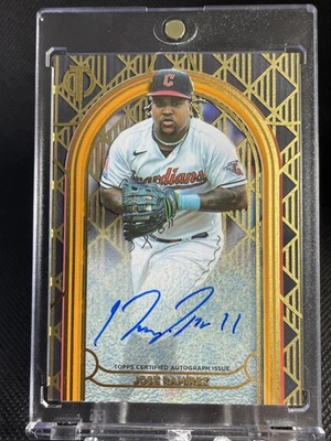 2024 Topps Tribute Iconic Perspectives Jose Ramirez On Card Auto /25 SP Guardian - Image 1 of 2