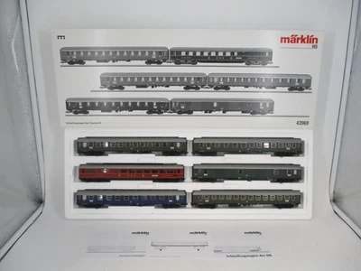Märklin Track H0 43969 Passenger Car Set 6 Pieces Express Train Cars in Original Packaging - Image 1 of 4