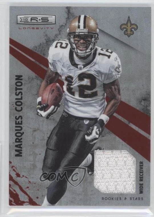 2010 Panini Rookies & Stars Longevity Ruby Materials /175 Marques Colston #93 - Image 1 of 2