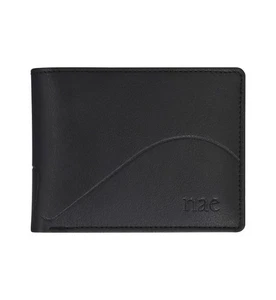 Veganistische wallet portefeuille mannen zwart zak card foto vouwbaar gevouwen - Picture 1 of 5
