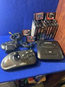 SEGA GENESIS WITH 11X GAMES SONIC ARCADE POWER STICK TESTED **SEE DESCRIPTION** - Picture 1 of 22