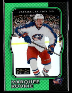 2017-18 O-Pee-Chee Platinum Retro Rainbow Green #R94 Gabriel Carlsson /49
