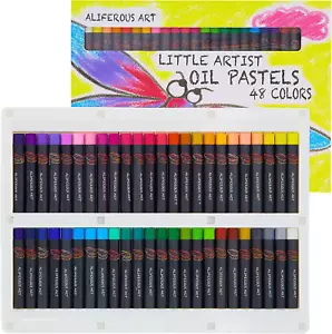 Oil Pastels for Kids - 48 Color Pastels for Kids - Pastel Crayons for Classroom  - Picture 1 of 9