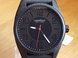 Para Hombres NUEVO Reloj Bulova Caravelle Puño Ancho Negro Sigiloso Estilo Militar 45B125 - Imagen 1 de 8