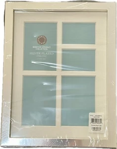 In Box Martha Stewart Collection Silver Plated Collage Frame 5 Openings 10 X 13 - Picture 1 of 8