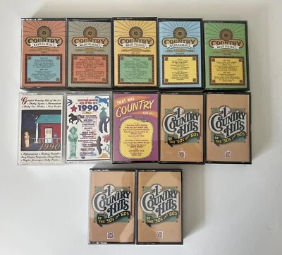 Lot of 12 Classic Country Greatest Hits Music 50s-80s Audio Cassette Lot Foto 1 de 4