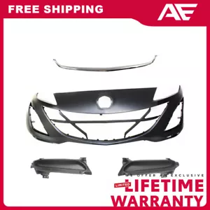 Front Bumper Cover + Grille + Trims For 2011-2011 Mazda 3 i - Picture 1 of 23