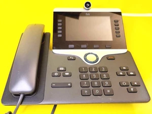 CISCO CP-8845 UC PHONE 5 LINE VOIP IP VIDEO TELEPHONE 720P HD TWO-WAY 5" VGA - Picture 1 of 8