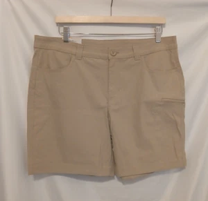 Eddie Bauer Ranier Shorts Women 16 Beige Tan Storm Repel Hike Camp Hunt - Picture 1 of 10