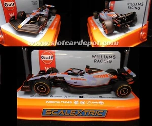 Coche Ranura Scalextric William s FW45 Alex Albon Gulf Edition 1:32 C4559 - Imagen 1 de 7