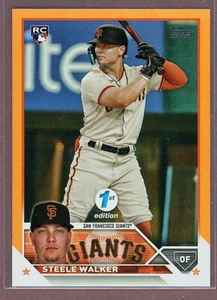 2023 Topps Series 1 1st Edition Orange #264 Steele Walker RC (Giants)/75 - Picture 1 of 2