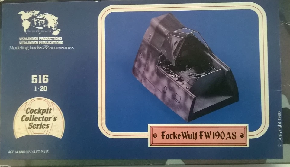 VERLINDEN 1:20 FOCKE WULF FW 190 A8 COCKPIT CABINA PILOTA 516 FUORI PRODUZIONE - Immagine 1 di 1