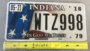 * Nummernschild, Indiana, In God We Trust, WTZ 998 - Bild 1 von 2