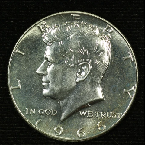 Kennedy Silver Half. 1966 SMS DDO FS-50-1966-102 Uncirculated. Lot# 9048-215-122 Cover