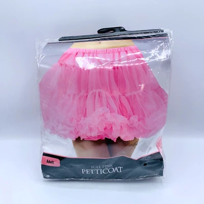 Womens Full Pink Petticoat Tutu Halloween Costume Sexy Tutu Skirt - Image 1 of 4