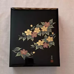 Aizu Lacquerware Japanese Letter Box with Gold Makie by Yoshihiko Kobayashi - Picture 1 of 7
