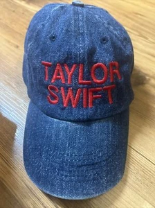 Rare Vintage Taylor Swift Denim Embroidered Hat Eras Tour Swiftie Concert 1989 - Picture 1 of 7
