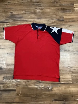 Texas Flag Polo Shirt Mens 3XL Lone Star State Pride Go Texan Golf Western Rodeo - Image 1 of 4