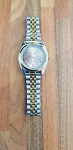 MENS ARMITRON TWO TONED GOLD PLATED SILVER DIAL WRISTWATCH - Picture 1 of 12
