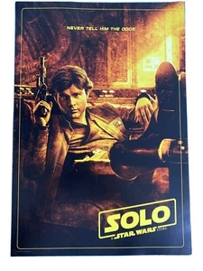 SOLO A Star Wars Story Official Premiere Poster Never Tell Him The Odds 13x19 - Picture 1 of 2