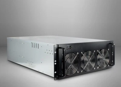 19 Zoll 4U Rack Mining Server Inter-Tech 4W2, GPU Mining RACK, GEBRAUCHT TOP - Bild 1 von 4