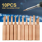 10Pcs / Set 900M-T Soldering Tip Pure Copper Electric Iron Head Solder Tool BU
