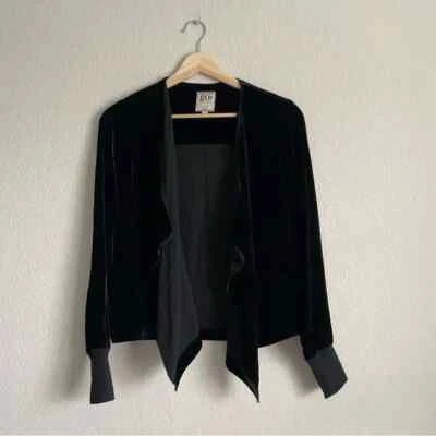 Go by Go шелковый блейзер женщин очень маленький бархат водопад куртка - Изображение 1 из 4