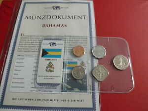 *Bahamas KMS *blister* 1 - 25 centów *5 monet *Pieniądz świata (Alb10)