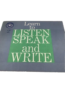 Vintage 1962 Learn to Listen Speak Write 2-2 Dick and Jane Reading Primer Book - Foto 1 di 4